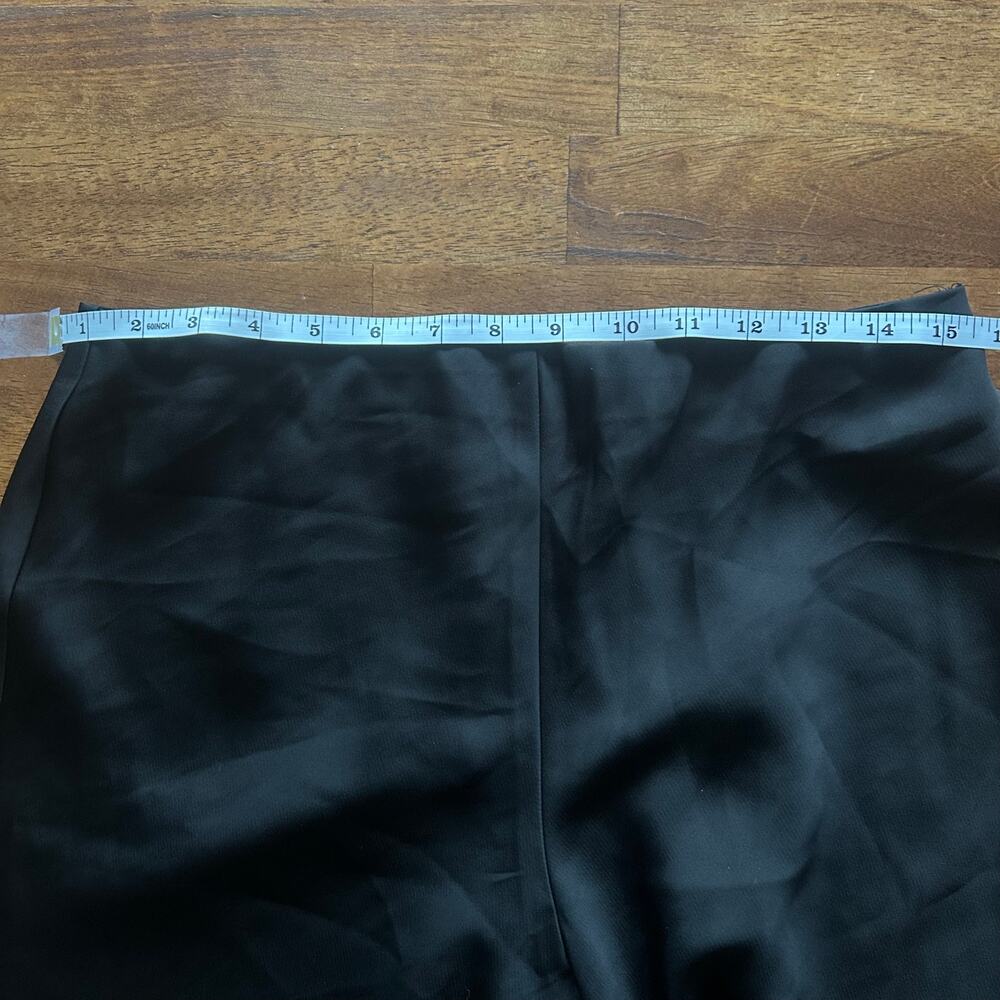 Rachel Roy Elegant Chic Wide-Leg Dress Pants Black, US Size 6 Silky Satin Formal - Picture 9 of 11